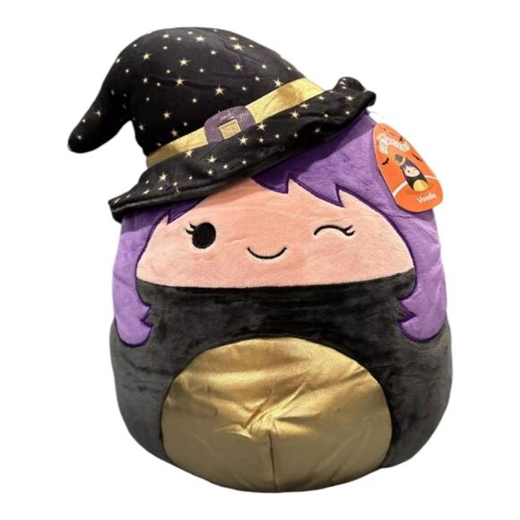 SSQUISHMALLOWS HaLLoweeN Purple Hair KELLYTOY 12" Large Toy NWT Voodie‎ Witch - Picture 1 of 3